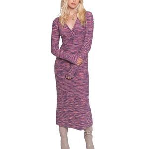 Saltwater LUXE Purple and Pink Midi Dress